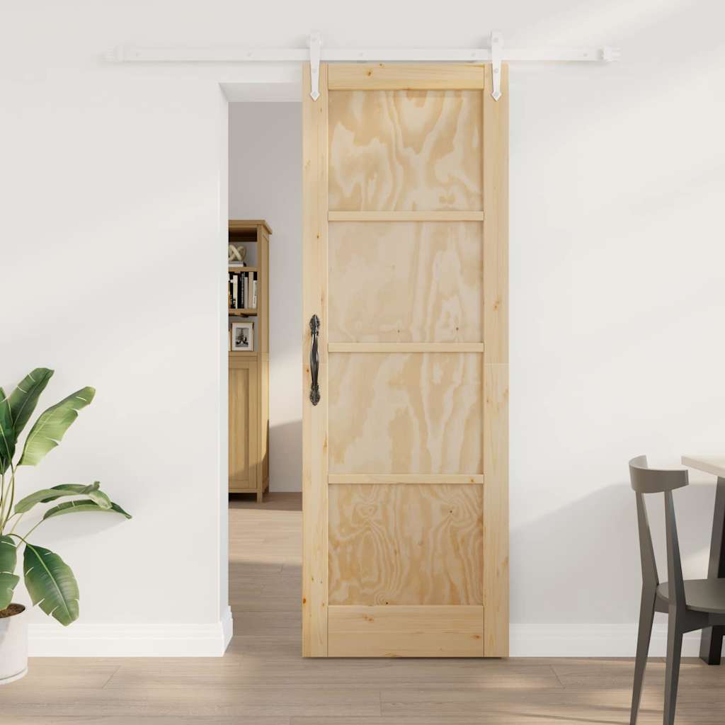 JUNG Vida Schiebetür ORKDAL Braun 73,5 x 211 cm Massives Kiefernholz
