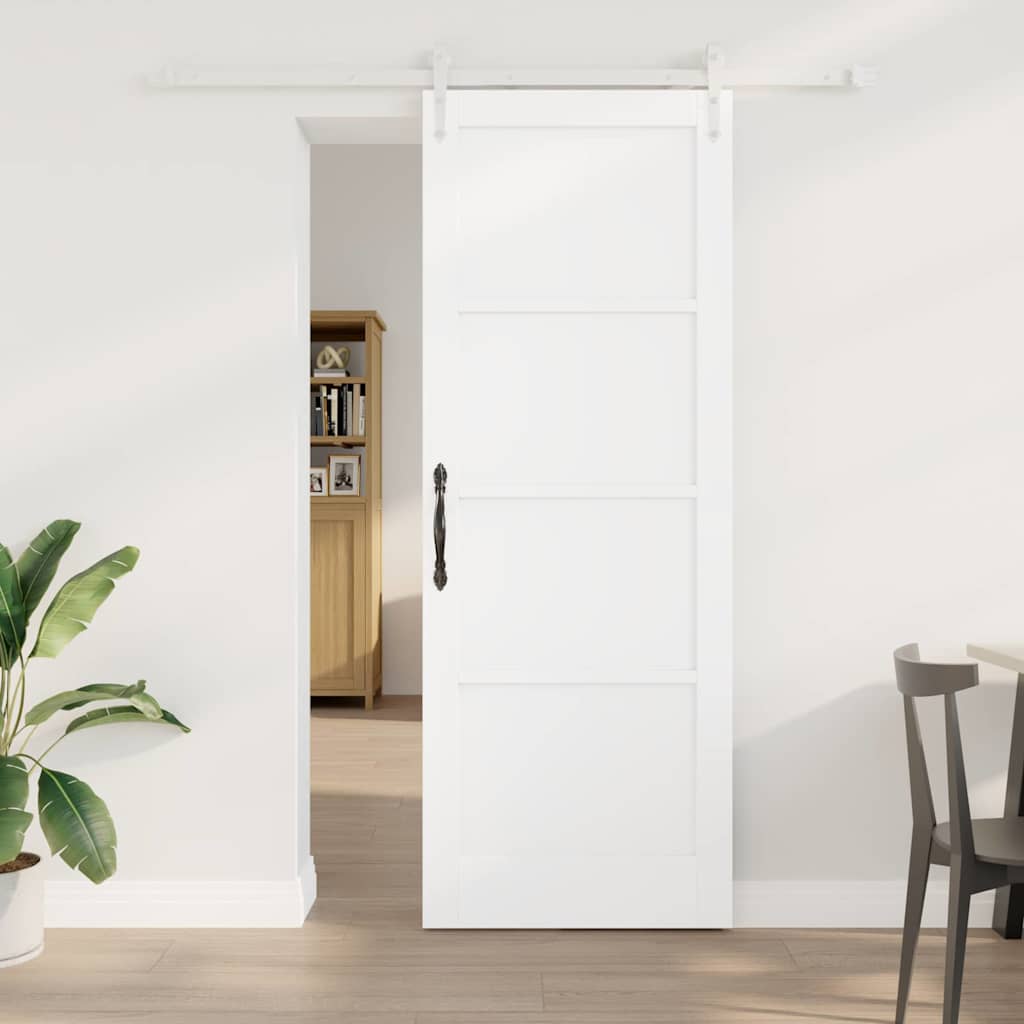 JUNG Vida Schiebetür ORKDAL Weiß 78 x 211 cm Massives Kiefernholz