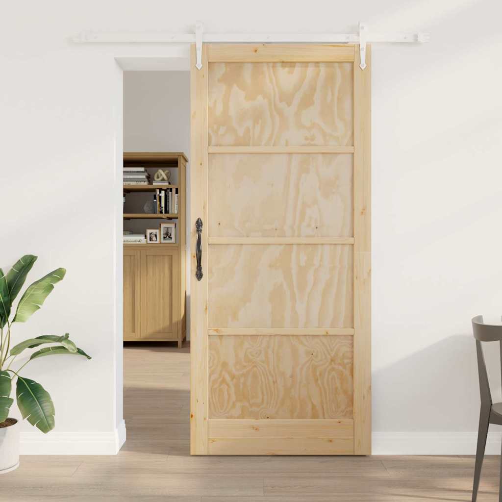 JUNG Vida Schiebetür ORKDAL Braun 93 x 211 cm Massives Kiefernholz