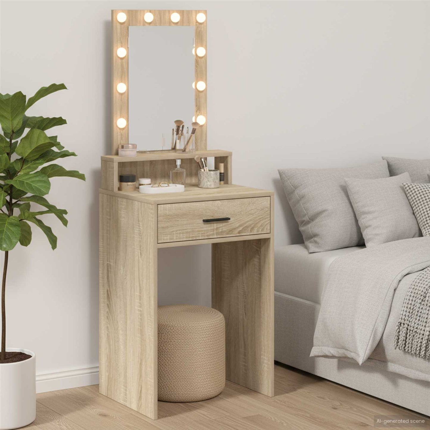 JUNG Vida Schminktisch Sonoma-Eiche 50 x 41 x 135 cm Holzwerkstoff