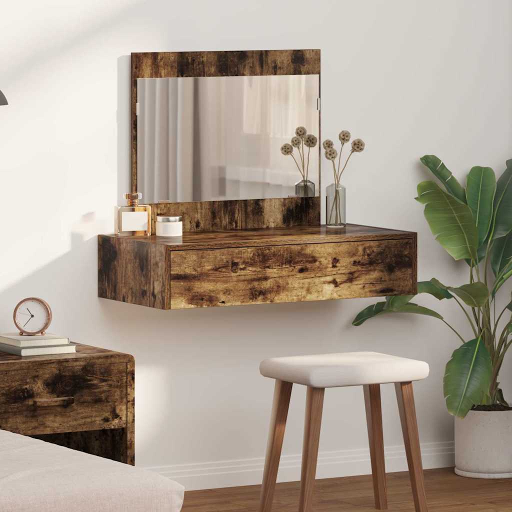 JUNG Vida Schminktisch mit Schubladen Braun 83 x 40 x 70 cm Holzwerkstoff