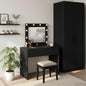 JUNG Vida Schminktisch mit Speicher Schwarz 83 x 40 x 70 cm Holzwerkstoff
