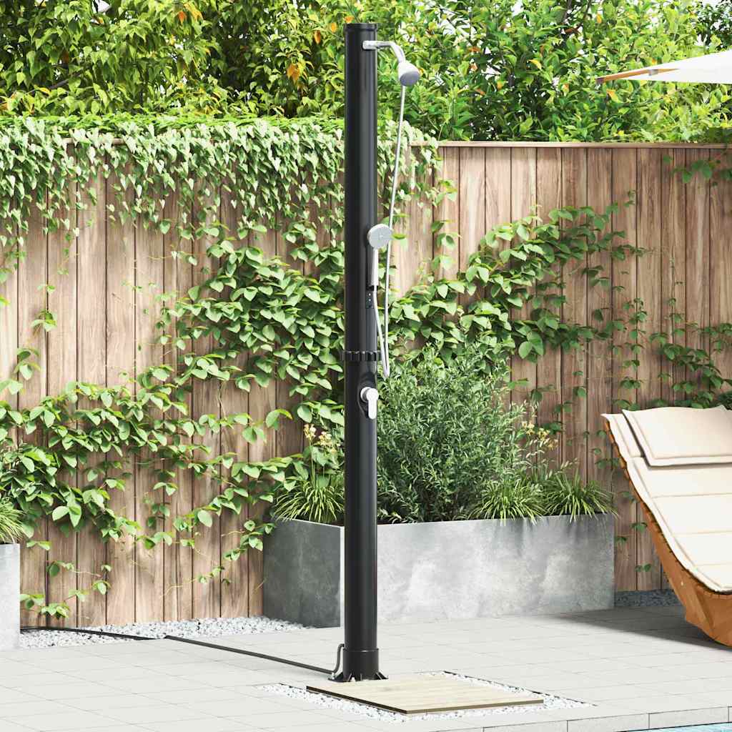 JUNG Vida Außen Solardusche Schwarz 217 cm PVC und Aluminium