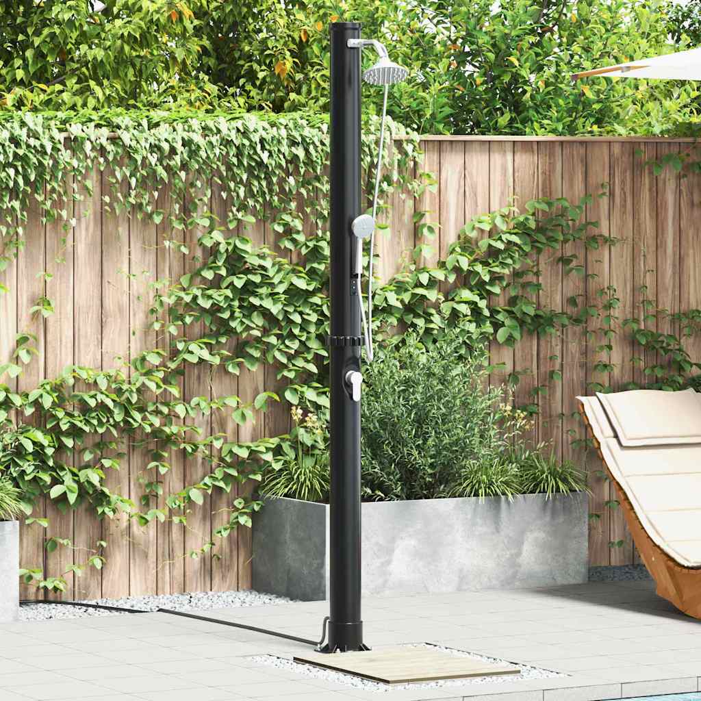 JUNG Vida Außen Solardusche Schwarz 217 cm PVC und Aluminium