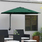 JUNG Vida Garten-Sonnenschirm Grün 248 x 248 x 148 cm Polyester und Stahl