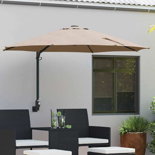 JUNG Vida Garten-Sonnenschirm Taupe 248 x 248 x 148 cm