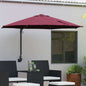 JUNG Vida Garten-Sonnenschirm Bordeauxrot 248 x 248 x 148 cm