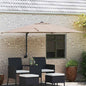 JUNG Vida Garten-Sonnenschirm Taupe 248,5 x 247,5 x 160 cm