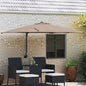 JUNG Vida Garten-Sonnenschirm Taupe 248,5 x 247,5 x 160 cm