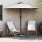 JUNG Vida Garten-Sonnenschirm Sand 294 x 150 x 223 cm Polyester und Stahl