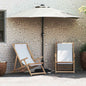 JUNG Vida Garten-Sonnenschirm Sand 294 x 150 x 224 cm Polyester und Stahl