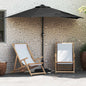JUNG Vida Garten-Sonnenschirm Schwarz 294 x 150 x 224 cm