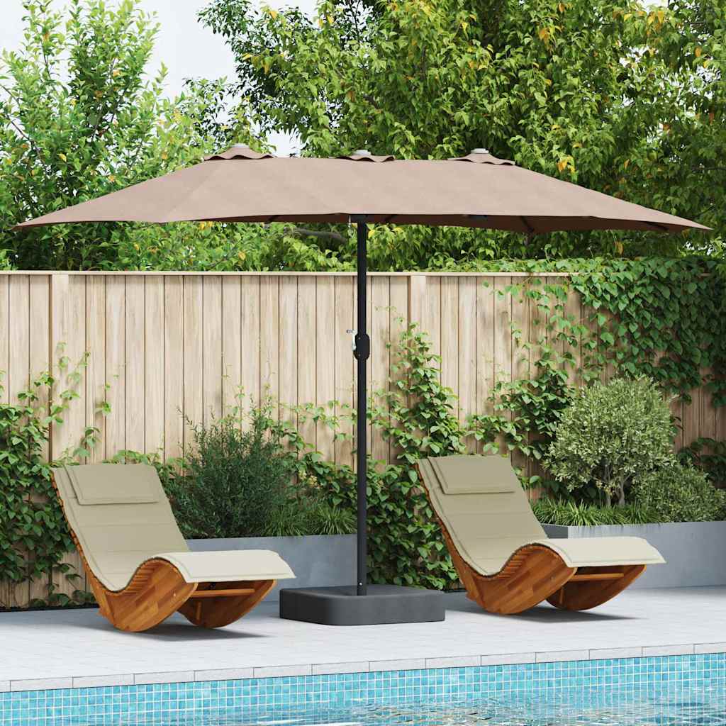 JUNG Vida Garten-Sonnenschirm Taupe 385 x 209 x 244 cm