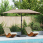 JUNG Vida Garten-Sonnenschirm Taupe 385 x 209 x 244 cm