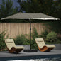 JUNG Vida Garten-Sonnenschirm Sand und Anthrazit 385 x 209 x 244 cm