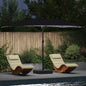JUNG Vida Garten-Sonnenschirm Schwarz 385 x 209 x 244 cm Polyester