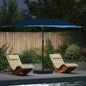JUNG Vida Garten-Sonnenschirm Azurblau 385 x 209 x 244 cm Polyester