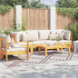 JUNG Vida Outdoor-Teppich Geometrisch ARAKIL Braun und Weiß 400 x 300 cm
