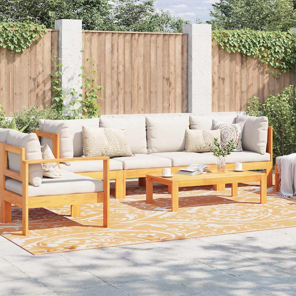 JUNG Vida Outdoor-Teppich Jakobiner ARAKIL Orange und Weiß 400 x 300 cm
