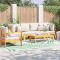 JUNG Vida Outdoor-Teppich Blatt ARAKIL Grün und Weiß 400 x 300 cm