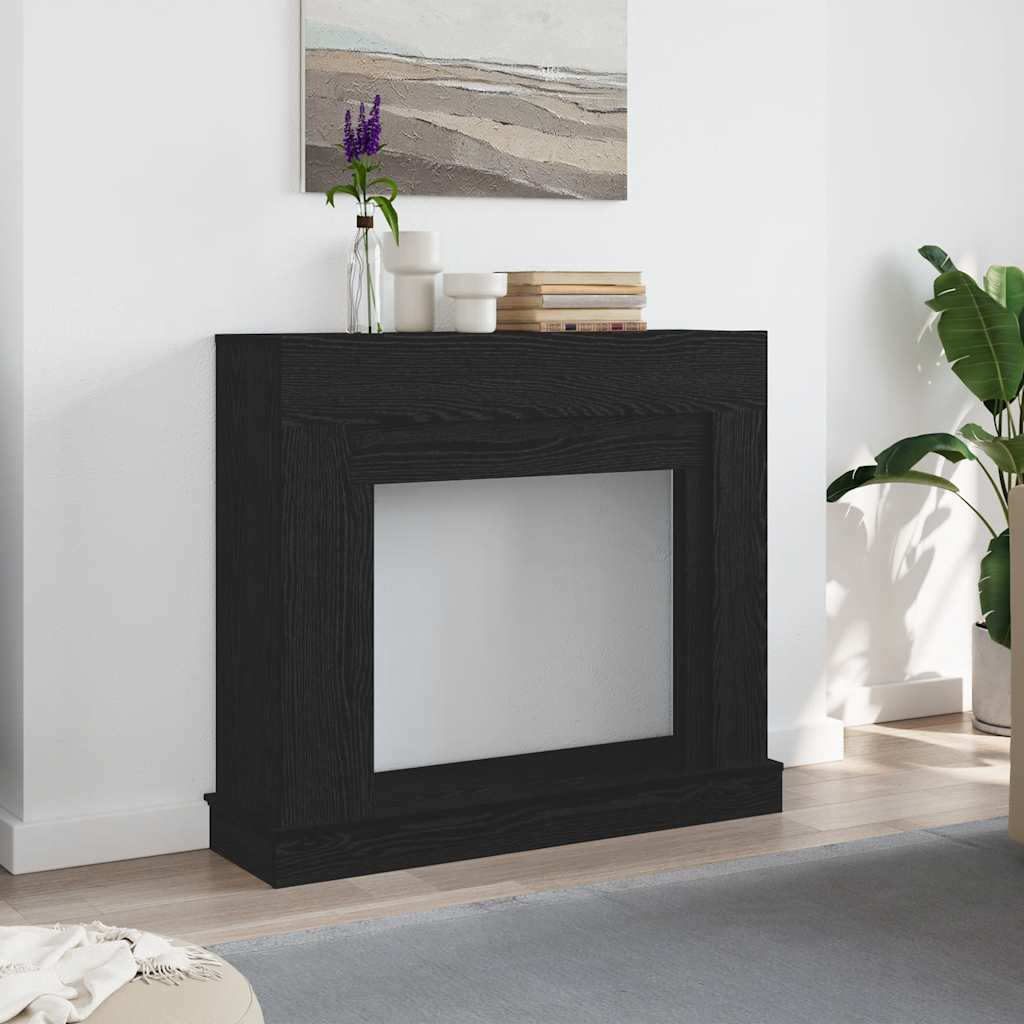 JUNG Vida Kaminumrandung Schwarz Eichen-Optik 100x30x87,5cm Holzwerkstoff