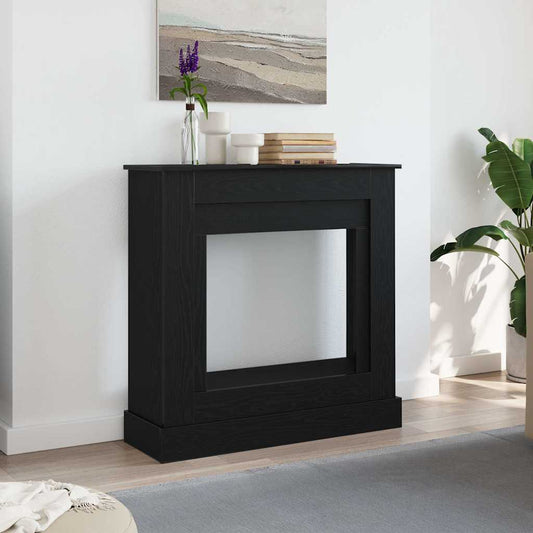 JUNG Vida Kaminumrandung Schwarz Eichen-Optik 90x30x90 cm Holzwerkstoff