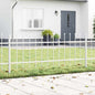 JUNG Vida Gartenzaun 2 pcs Weiß 3,4 x 0,6 m Pulverbeschichteter Stahl