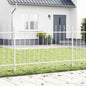 JUNG Vida Gartenzaun 2 pcs Weiß 3,4 x 1 m Pulverbeschichteter Stahl