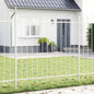 JUNG Vida Gartenzaun 2 pcs Weiß 3,4 x 1,5 m Pulverbeschichteter Stahl