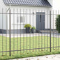 JUNG Vida Gartenzaun 4 pcs Grau 6,8 x 1,5 m Pulverbeschichteter Stahl