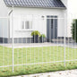 JUNG Vida Gartenzaun 5 pcs Weiß 8,5 x 1,5 m Pulverbeschichteter Stahl