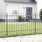 JUNG Vida Gartenzaun 7 pcs Grau 11,9 x 1 m Pulverbeschichteter Stahl