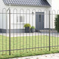 JUNG Vida Gartenzaun 9 pcs Grau 15,3 x 1,5 m Pulverbeschichteter Stahl