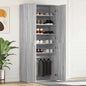 JUNG Vida Schuhschrank Graues Sonoma 80 x 39 x 178 cm Holzwerkstoff