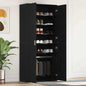 JUNG Vida Schuhschrank mit Regal Schwarz Eichen-Optik 80 x 39 x 178 cm