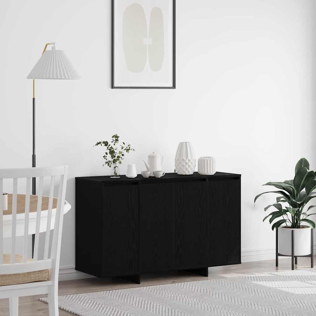 JUNG Vida Sideboard Schwarz Eichen-Optik 120 x 41 x 75 cm Holzwerkstoff