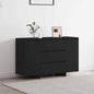 JUNG Vida Sideboard mit Schubladen Schwarz 120 x 41 x 75 cm Holzwerkstoff