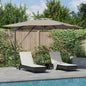 JUNG Vida Sonnenschirm Taupe 286 x 284 x 270 cm Aluminium und Polyester