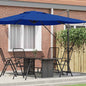 JUNG Vida Roma Parasol Blau 286 x 284 x 265 cm Aluminium und Polyester