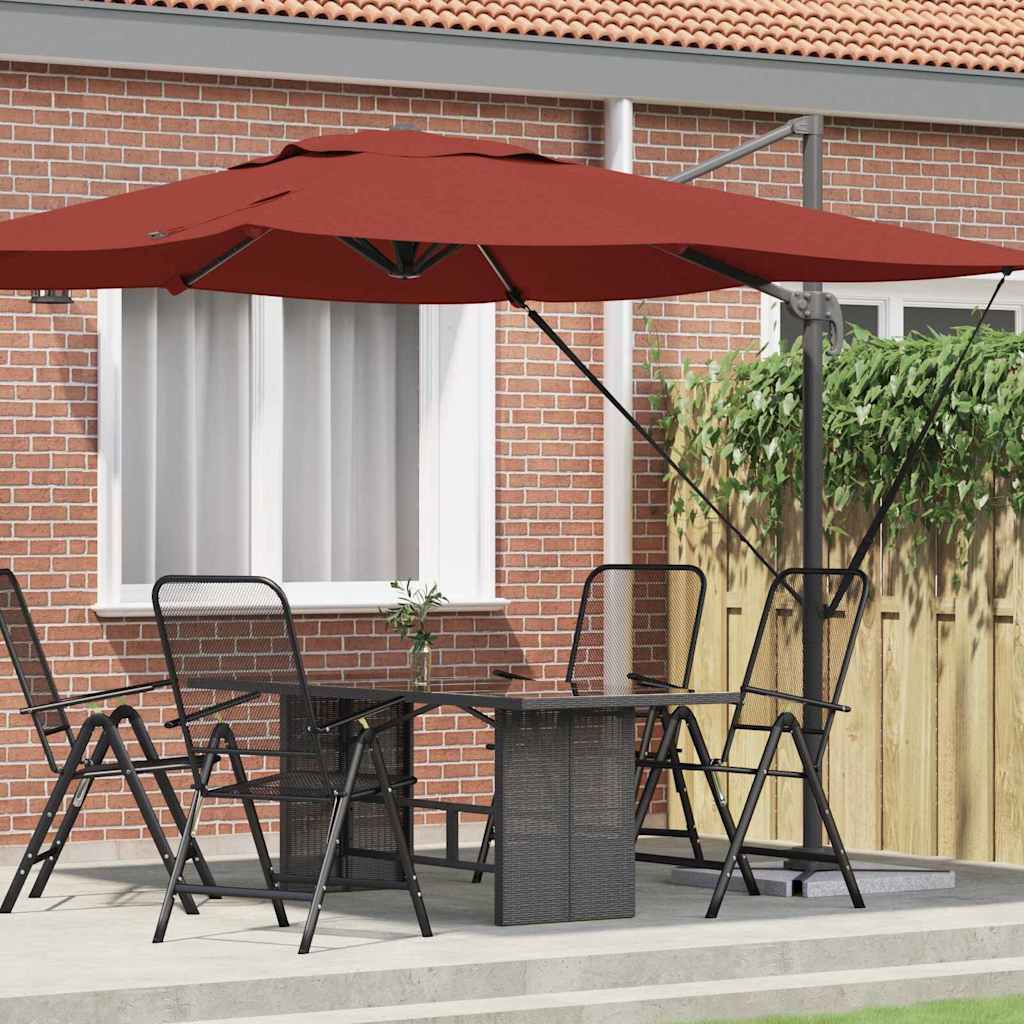 JUNG Vida Roma Parasol Rot 286 x 284 x 265 cm Aluminium und Polyester