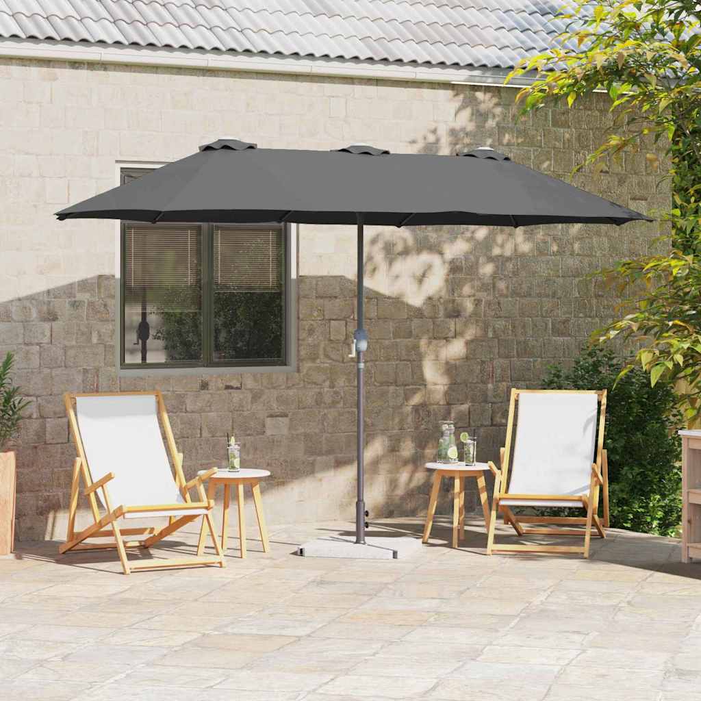 JUNG Vida Garten-Sonnenschirm Anthrazit 370 x 197 x 239 cm