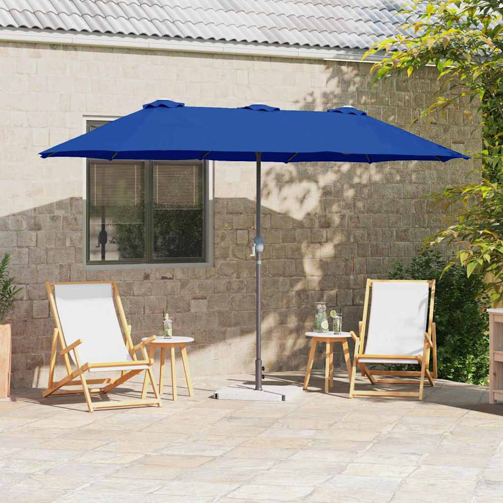 JUNG Vida Garten-Sonnenschirm Azurblau 370 x 197 x 239 cm