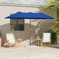 JUNG Vida Garten-Sonnenschirm Azurblau 370 x 197 x 239 cm