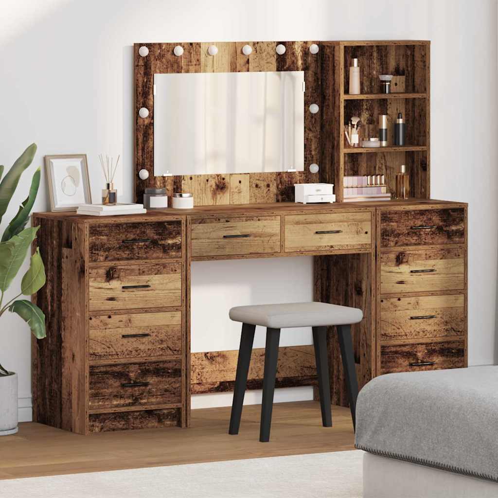 JUNG Vida Schminktisch 3 pcs Braun 40 x 41 x 135 cm Holzwerkstoff