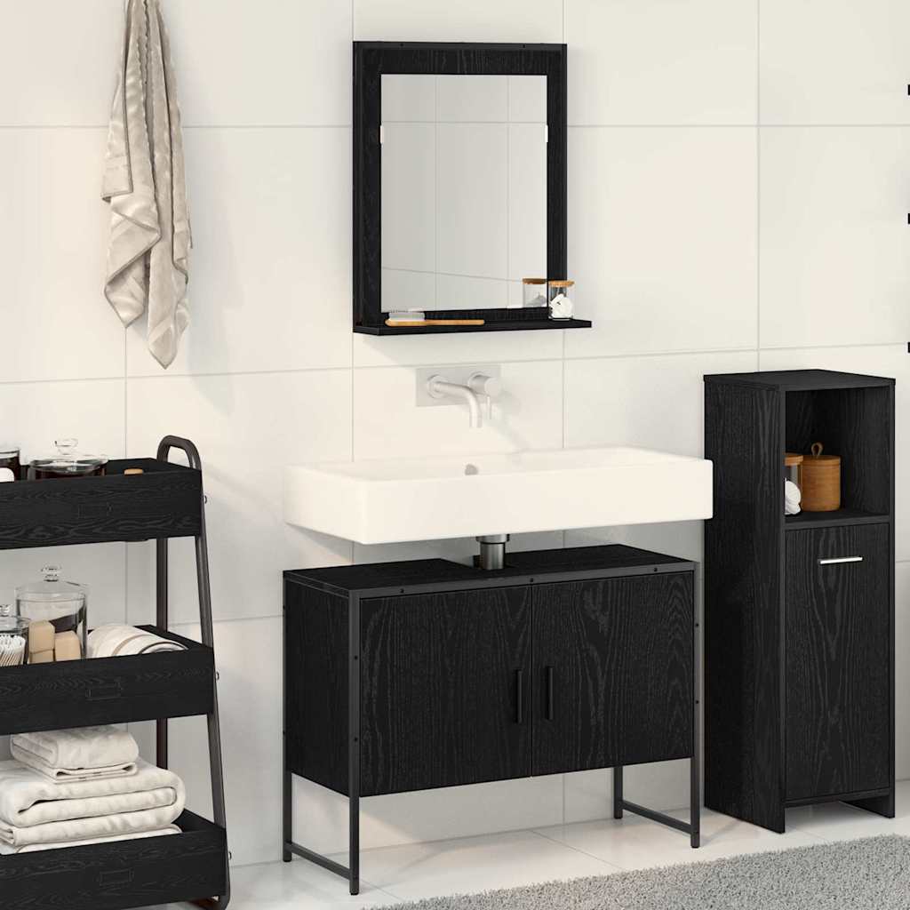 JUNG Vida Badezimmermöbel-Set Wandmontiert 2 pcs Schwarz Holzwerkstoff