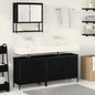 JUNG Vida Badezimmermöbel-Set mit Regal 3 pcs Schwarz Holzwerkstoff