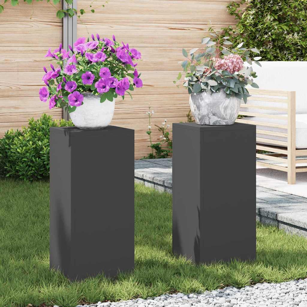 JUNG Vida Pflanzenständer 2 pcs Schwarz 24 x 24 x 55 cm Stahl