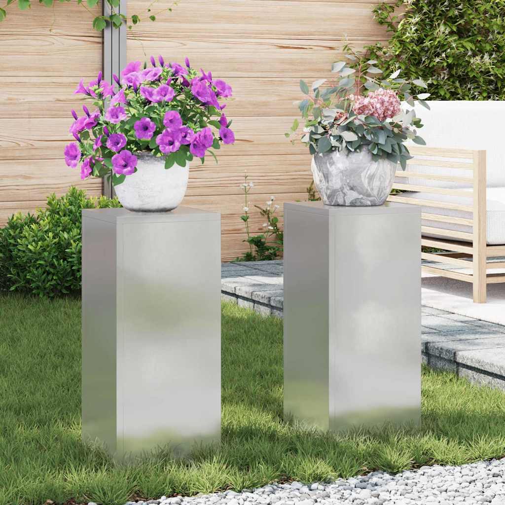 JUNG Vida Pflanzenständer 2 pcs Silber 24 x 24 x 55 cm Edelstahl