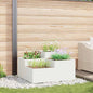 JUNG Vida Gartenblumentopf Weiß 100 x 100 x 48 cm Stahl