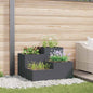 JUNG Vida Gartenblumentopf Anthrazit 80 x 80 x 60 cm Stahl